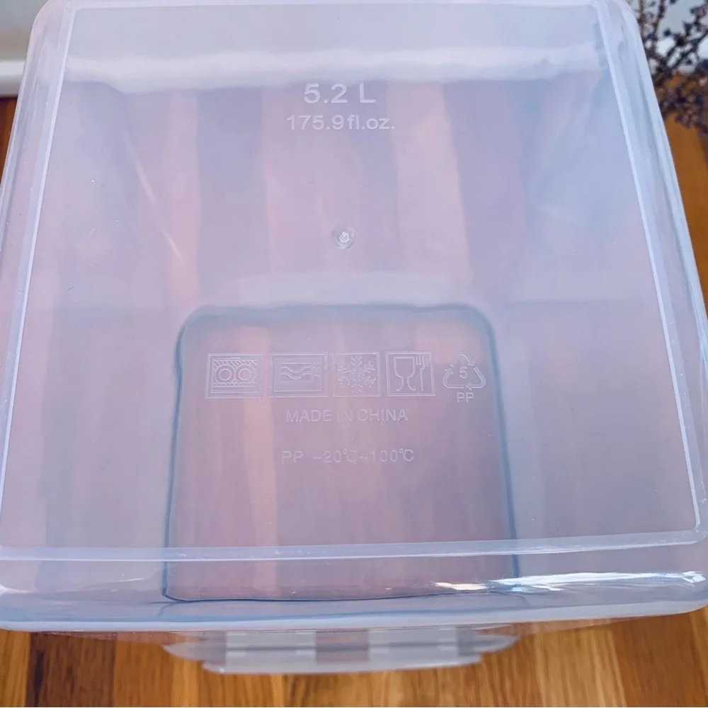 Clear Plastic Storage Container Sealing Snap Lid Food Grade